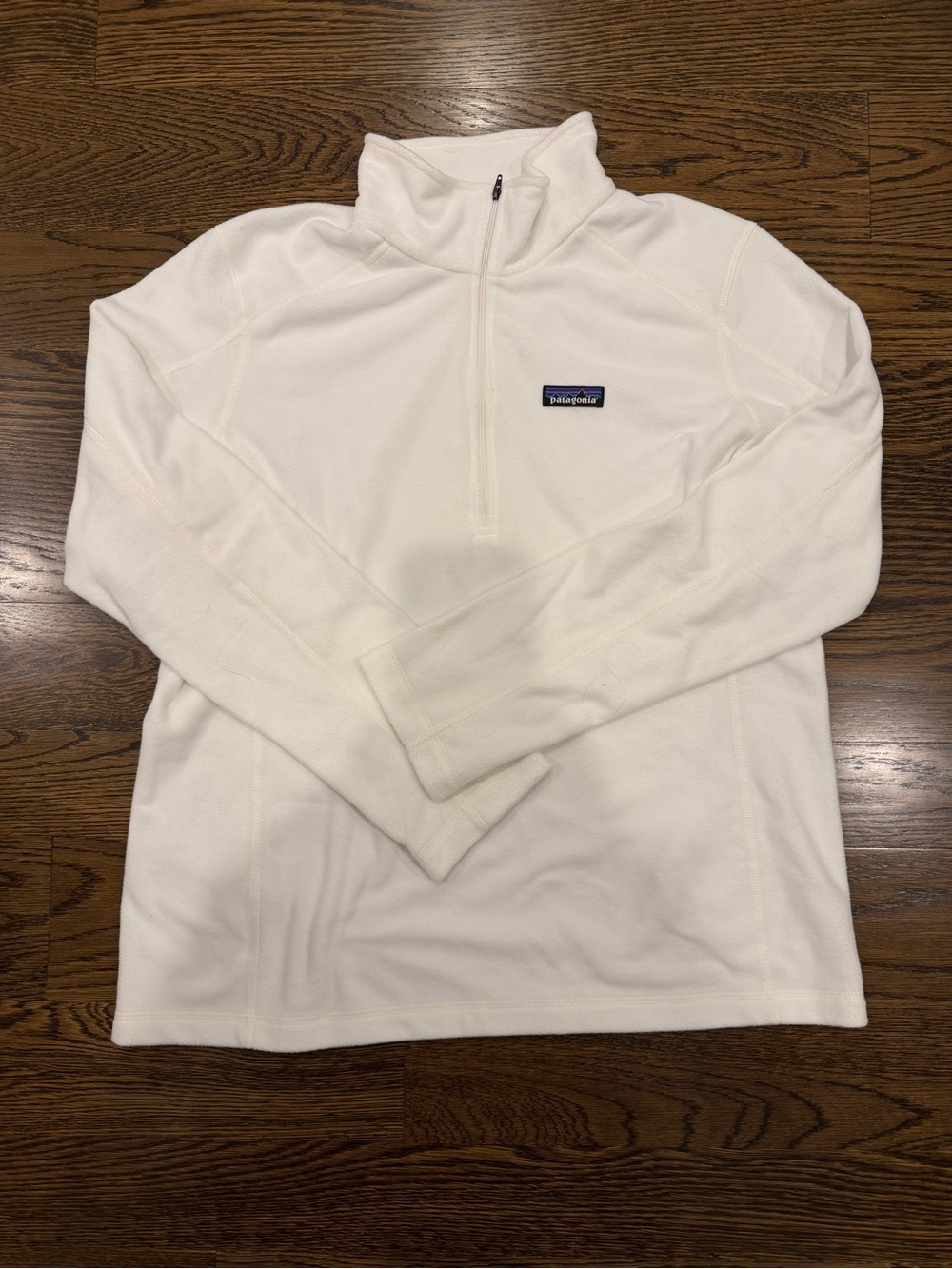 NWOT Patagonia Cream 1/4-Zip Fleece Pullover Sz XL!